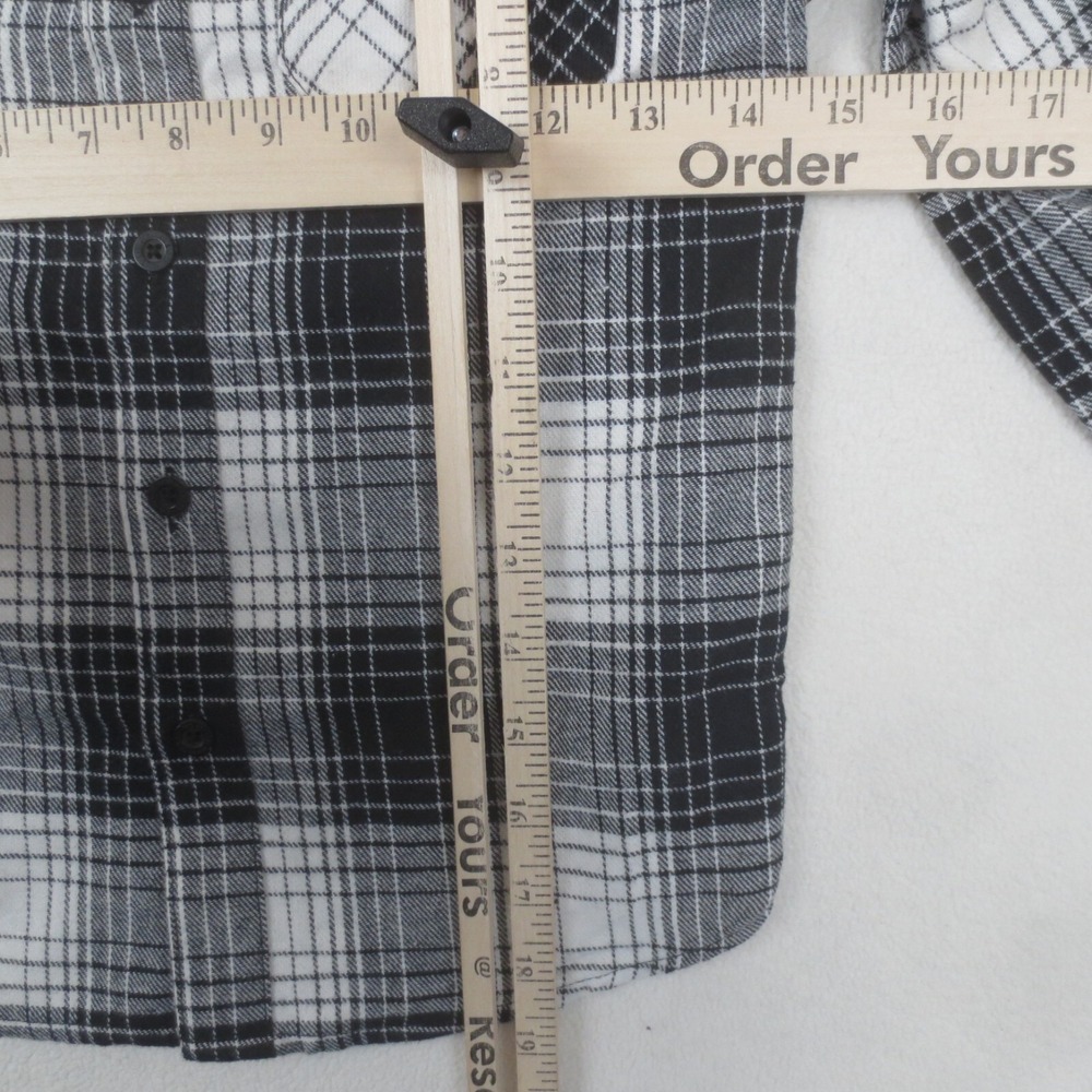 Levis Flannel Shirt Boys 6 Black White Plaid Long Sleeve Button Down Kids NEW - Picture 7 of 9